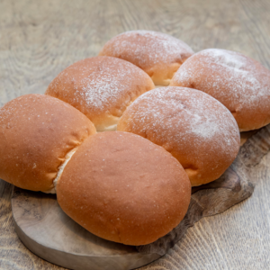 Rolls White Round Baps (6 pack)