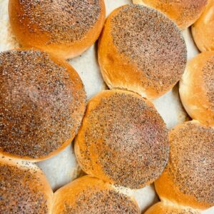 Rolls Poppy Seed Bap (6 pack) **min order 10 packs** - 48hrs notice required